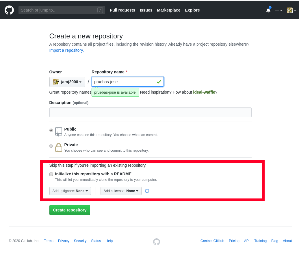 github nuevo repo