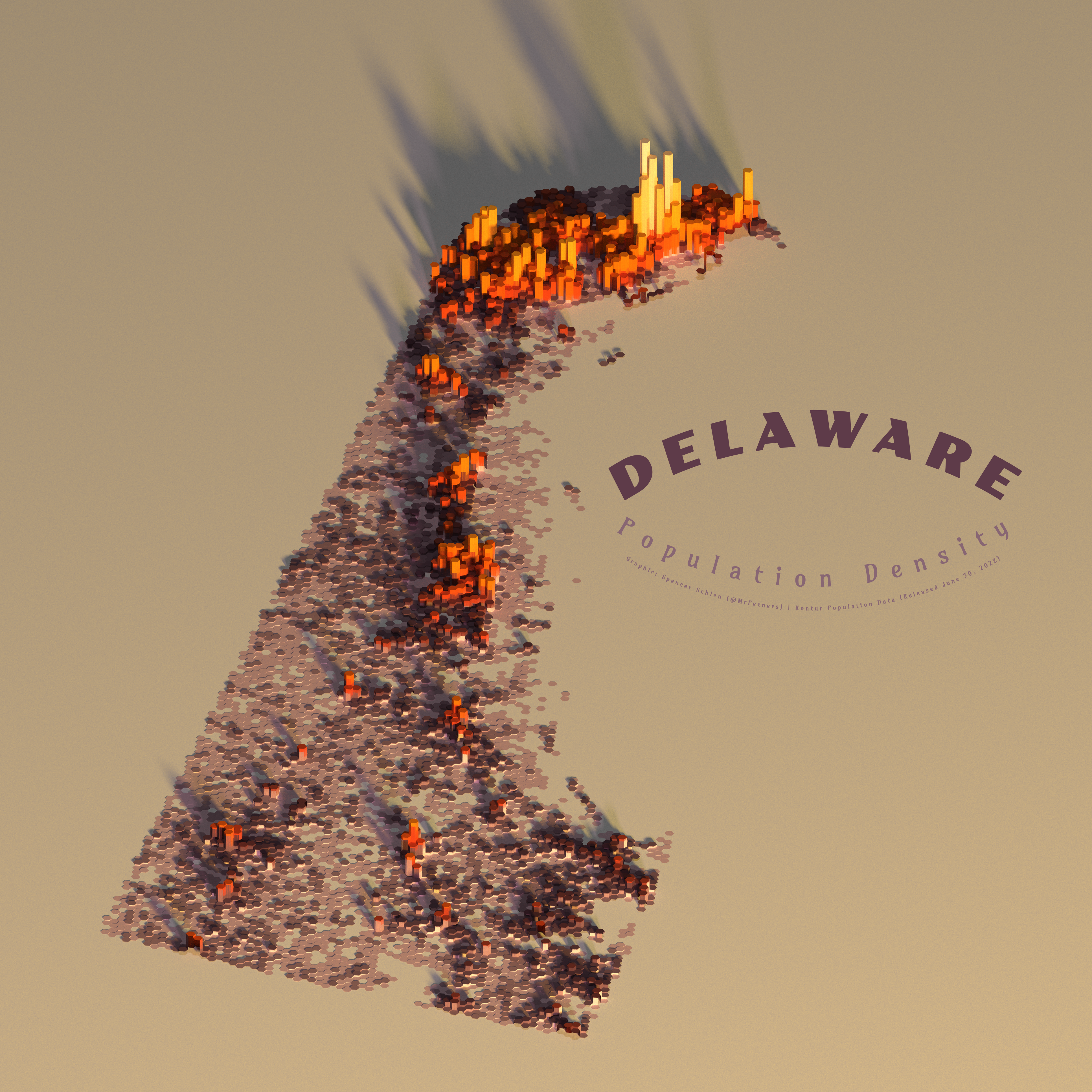 Delaware Population Density