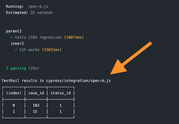 Sending test results to TestRail