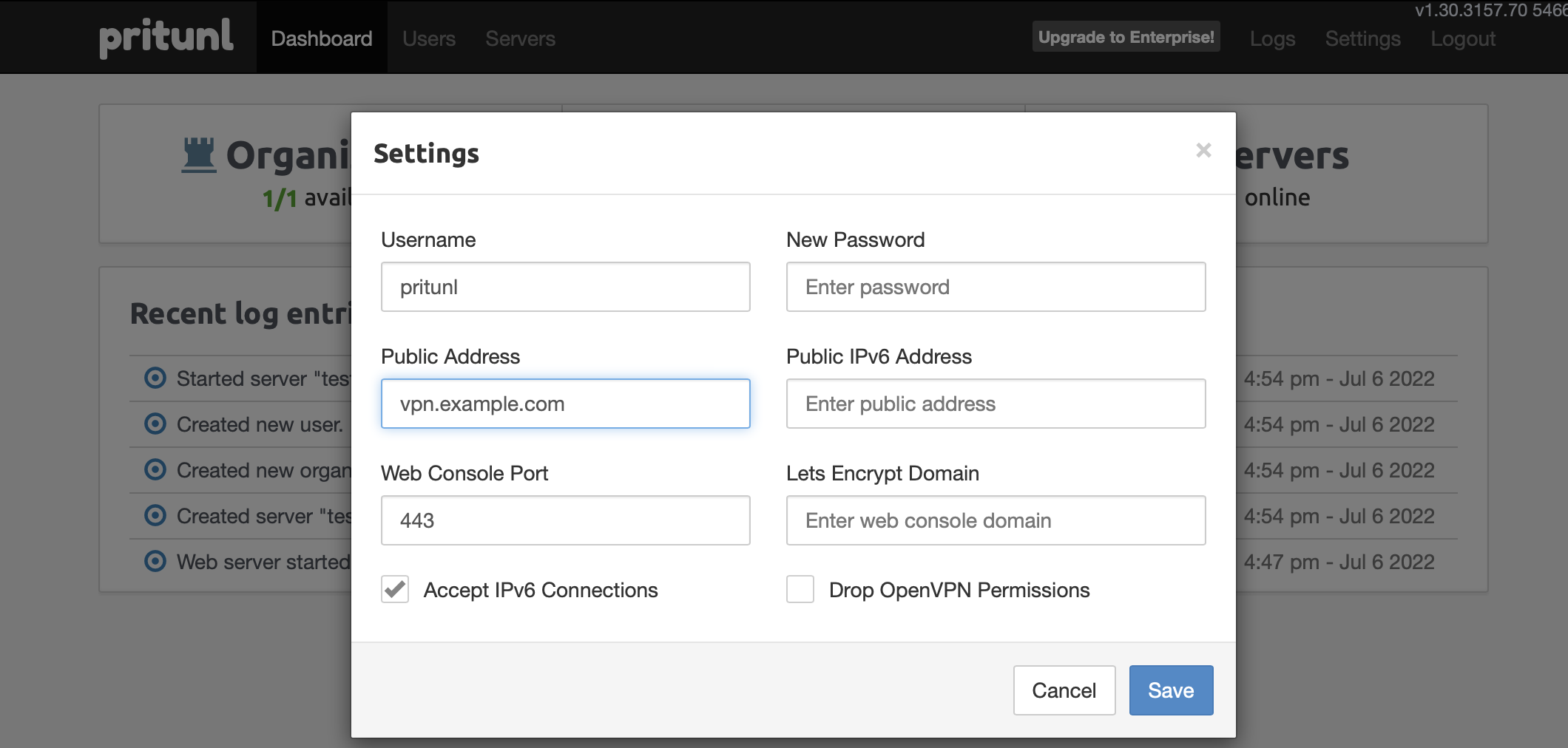 ServerSetting