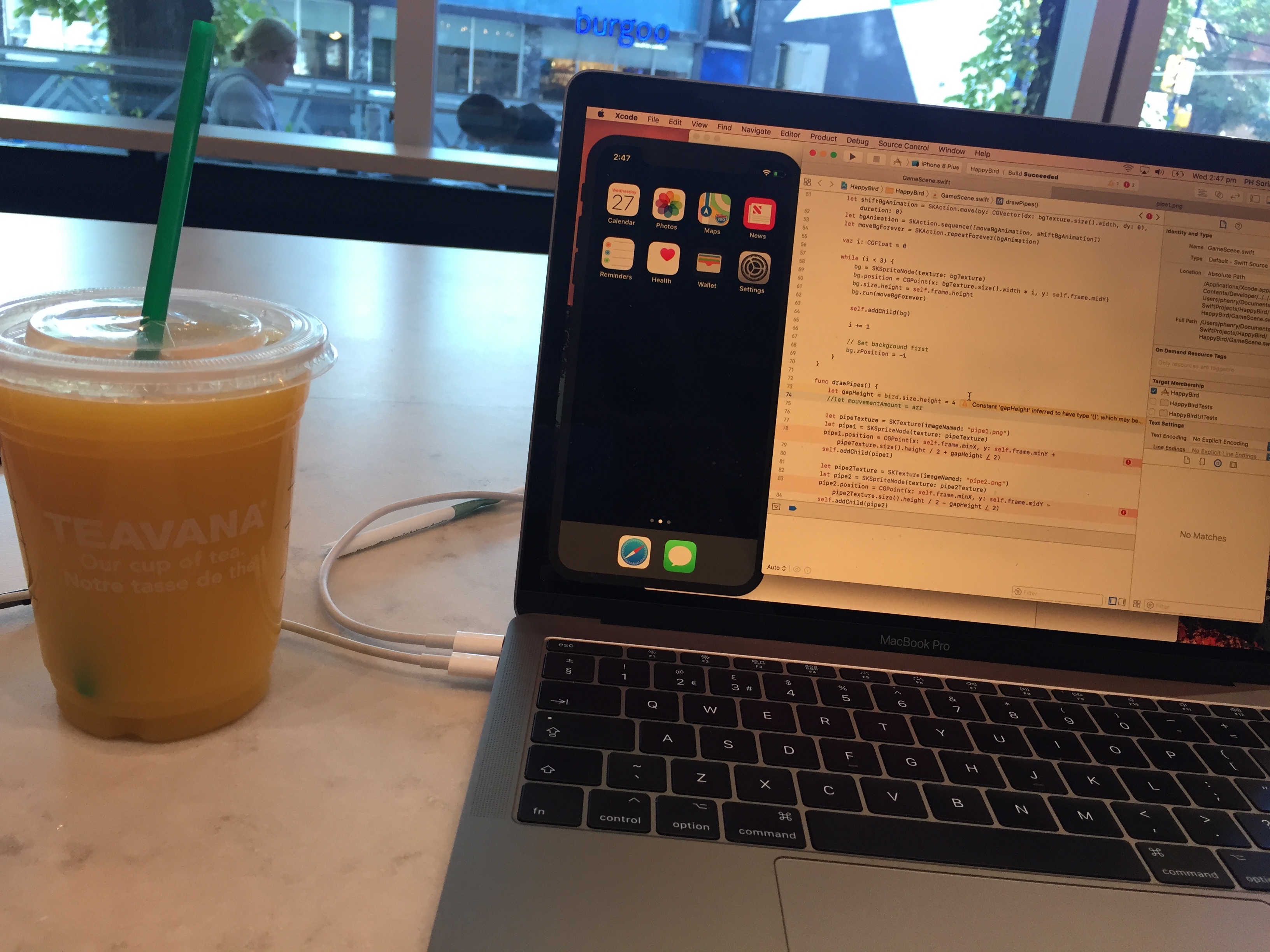 Coding Time, at Starbucks, September 28th 2017