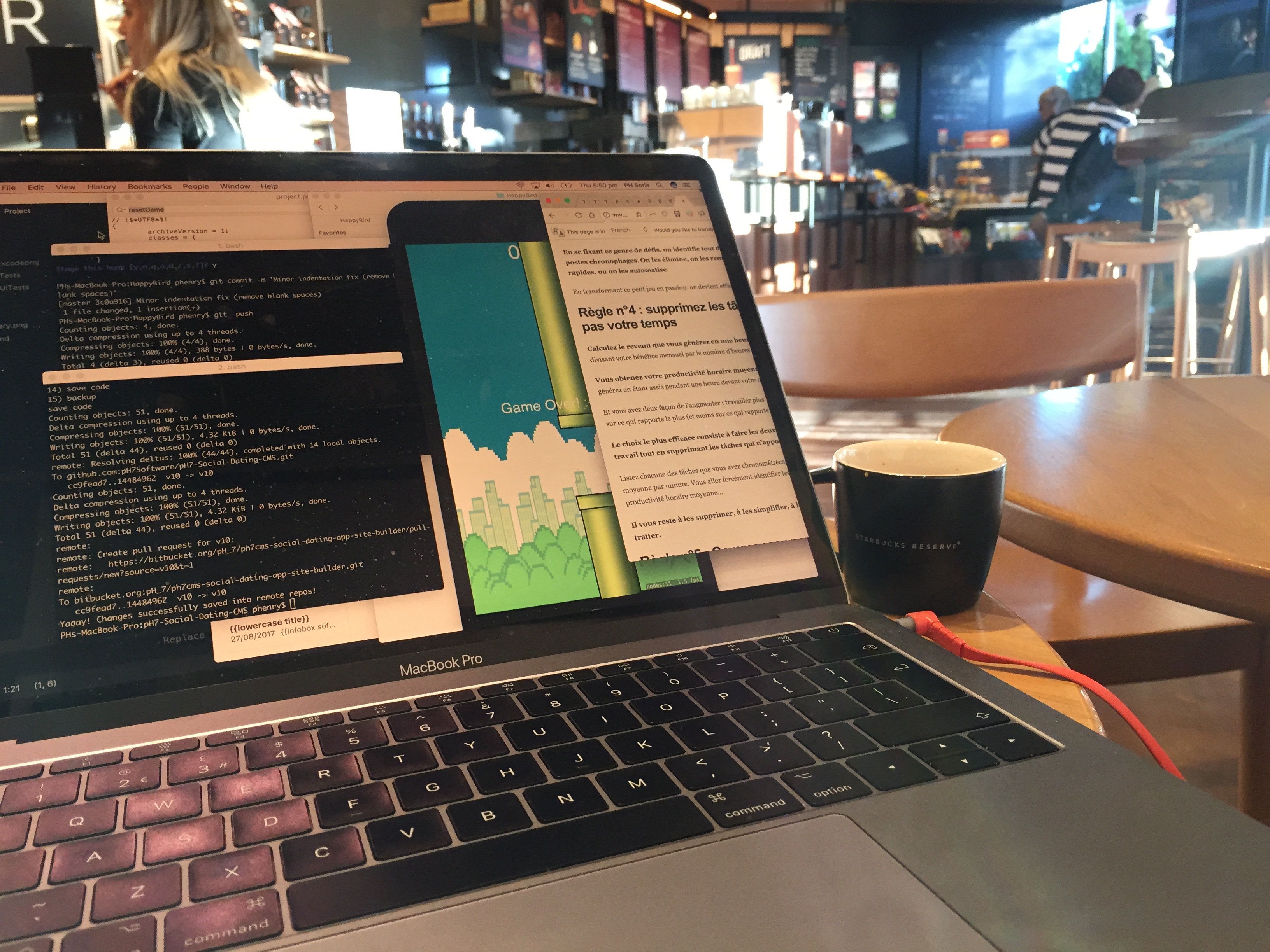 Coding Time, at Starbucks, September 29th 2017