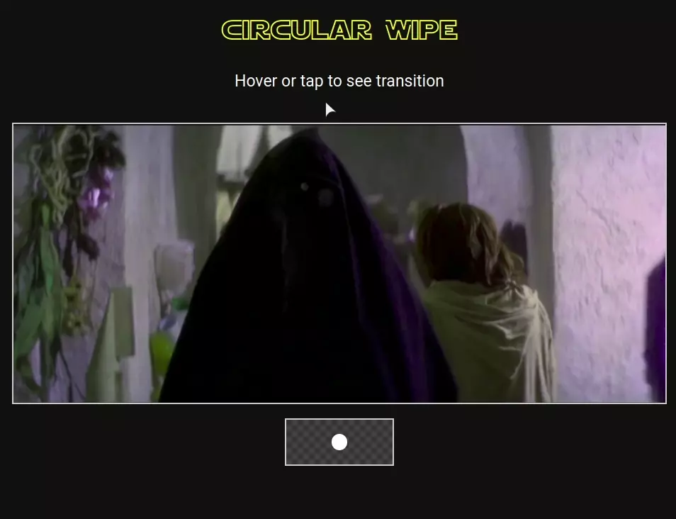 animated demo of circular wipe transition