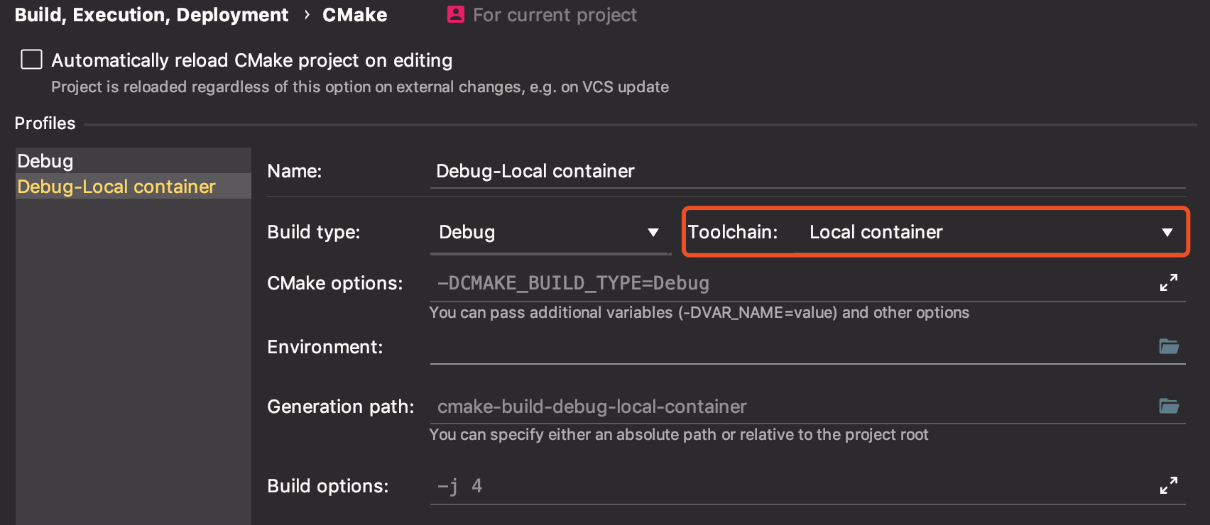 CMake configuration