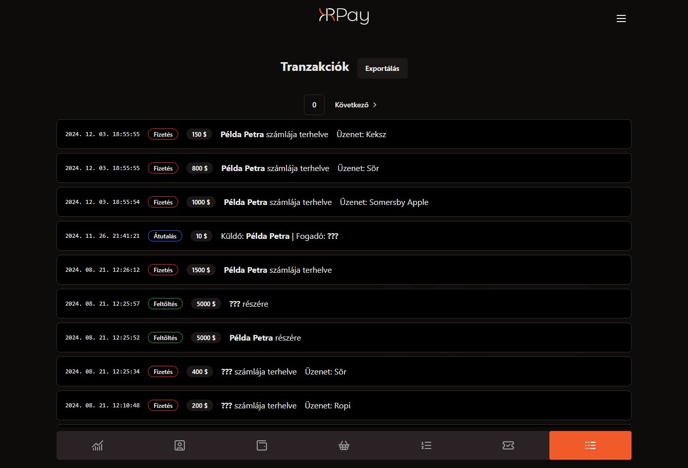 Transaction log