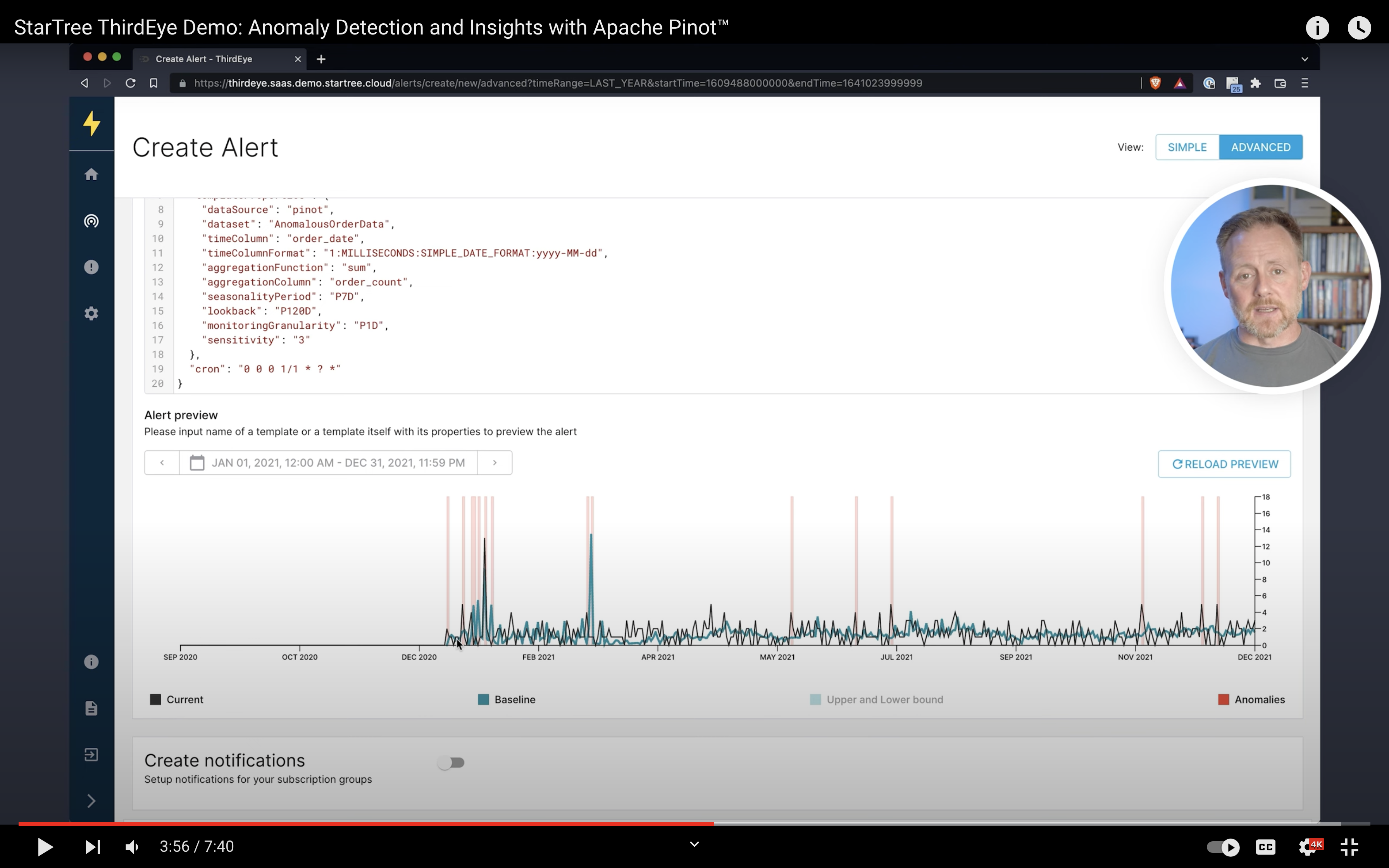 Alert evaluation with ThirdEye