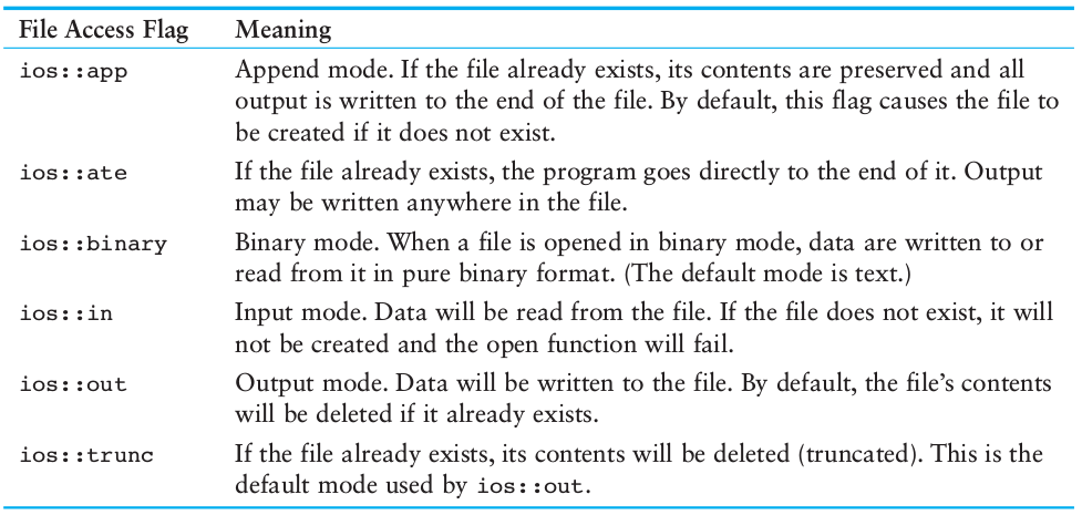 File Access Flags