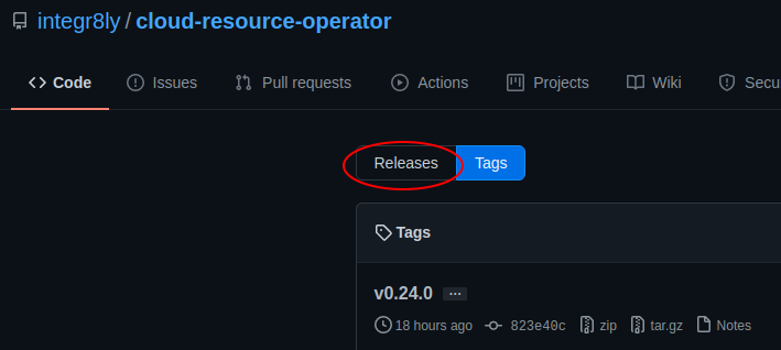 release button