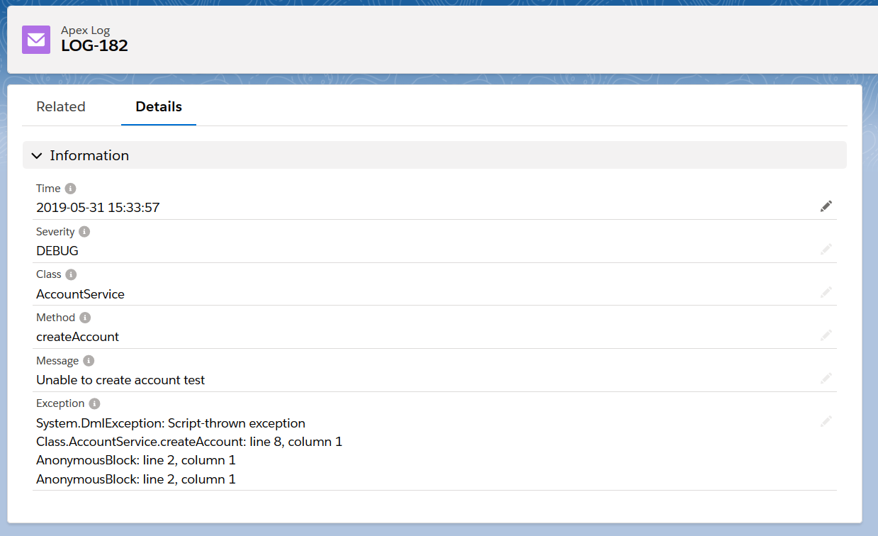 Apex Logger Example Usage