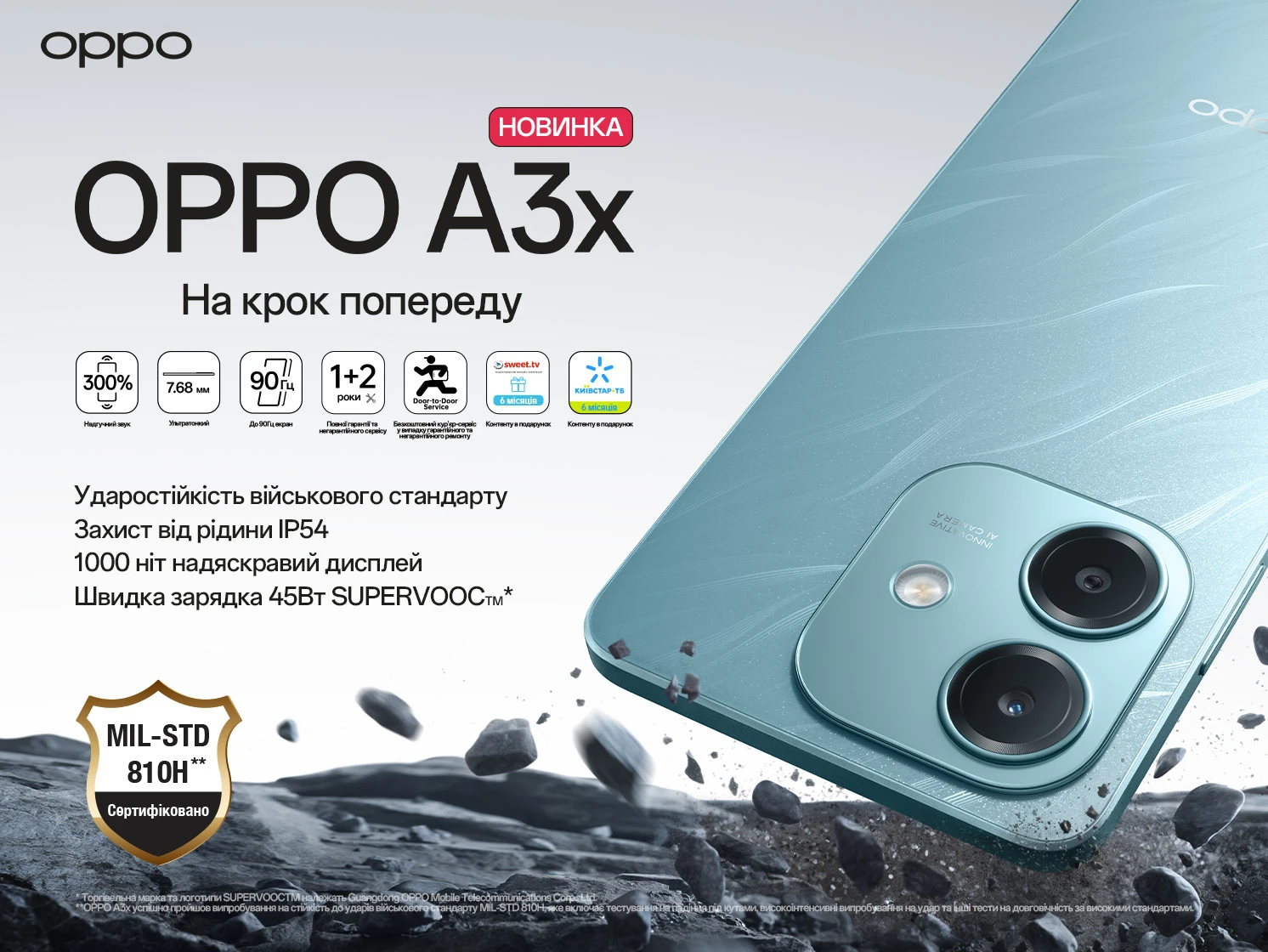 Новий OPPO A3x вже в Україні: ваш партнер у всіх розвагах