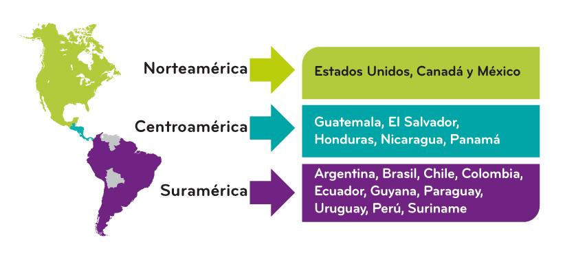 Mapa roaming américa