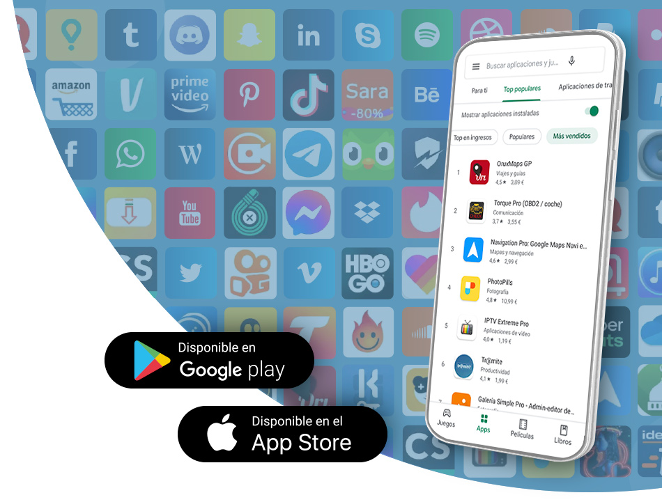 Descargas APP en IOS y ANDROID