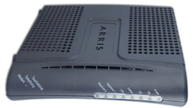 ARRIS TM602G telephone modem.