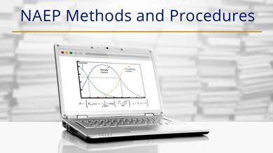 Laptop displaying NAEP Technical Methods and Procedures online.