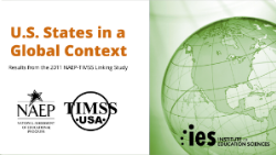 U.S. States in a Global Context. NAEP and TIMSS logos. Image of globe.