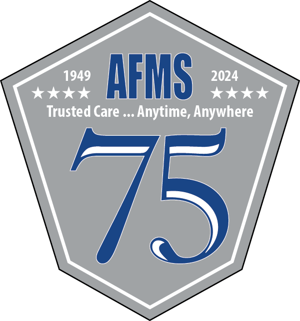 Graphic of AFMS 75th Anniversary Logo