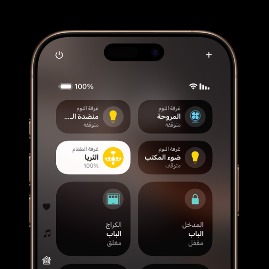 شاشة قفل مخصصة على iPhone 16 Pro من تيتانيوم صحراوي