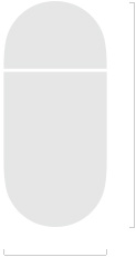 Illustration of AirPods 4 charging case showing the height of 46.2 mm and the depth of 21.2 mm.