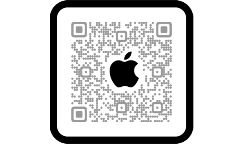 Naskenuj QR kód pro nákup v aplikaci Apple Store.