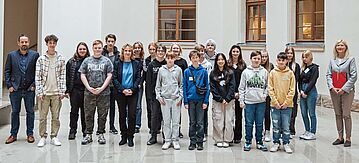 Gruppenfoto vom Girls'Day und Boys'Day am 27. April 2023 im BMUV Berlin