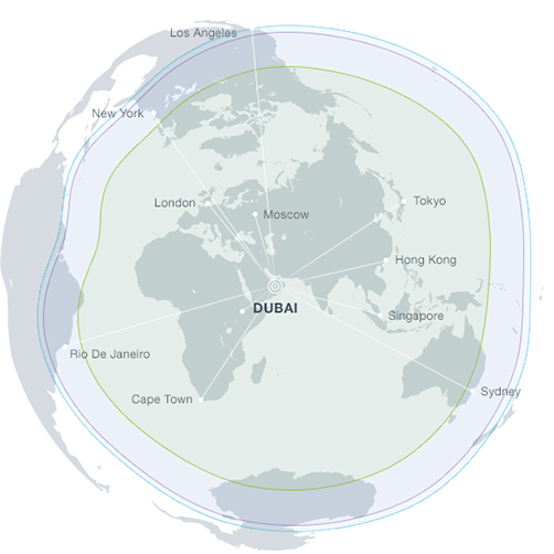 Dubai range map