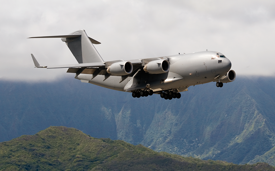 C-17 Globemaster flying