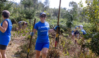 Boeing volunteer day help restore critical salmon habitat at state park in Washington.