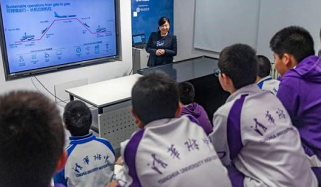 Children from Spain to China learn about the forces of flight and ponder aviation careers.