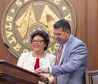 Photo of Senate President Kathleen Passidomo at the Rostrum