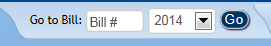Example of Go To Bill feature available on every page of flsenate.gov