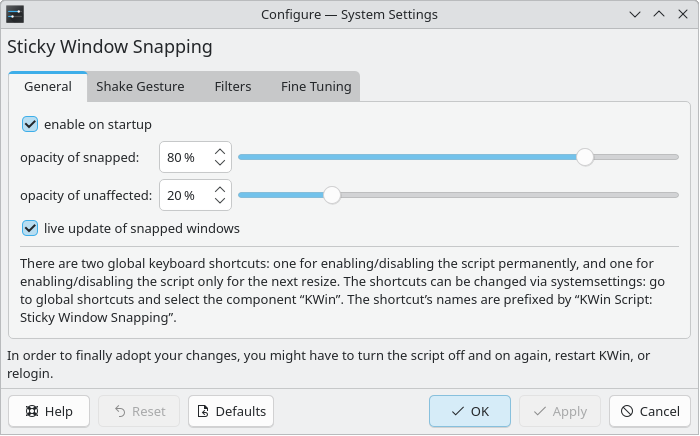 configuration dialog tab “General”