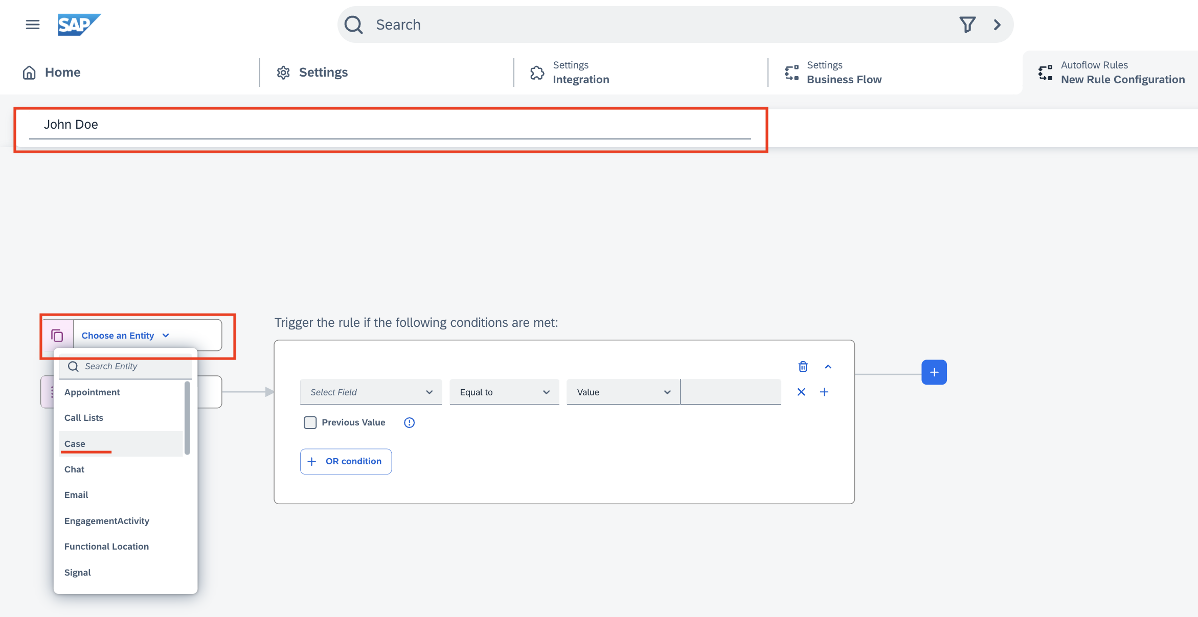 Create Autoflow rule