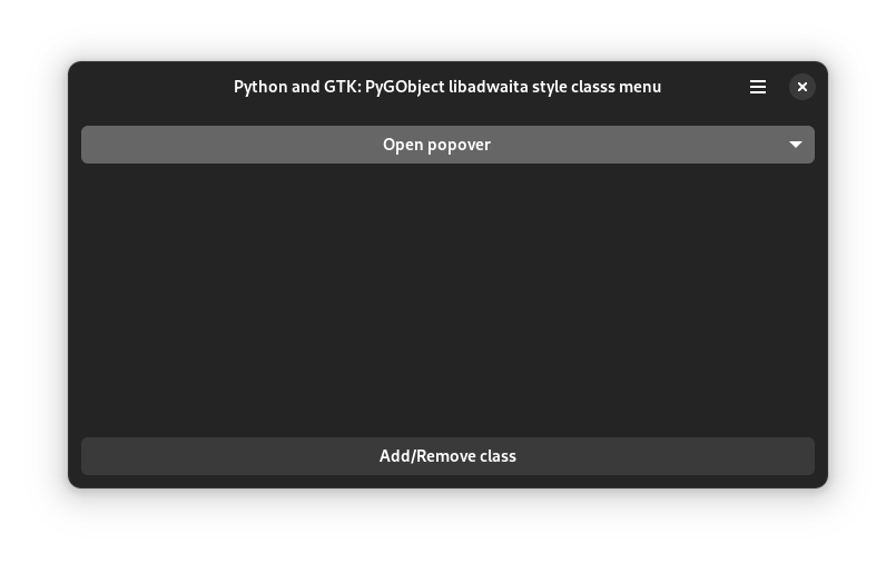 Libaswaita style class menu