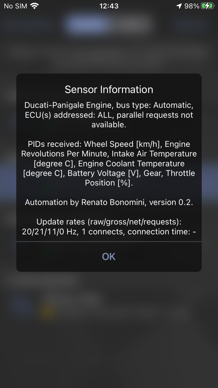 Sensor info