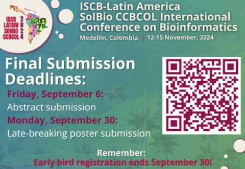 ISCB-LA SoIBio CCBCOL 2024: Upcoming Deadlines