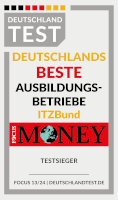 Logo Focus Money 13/2024  "Deutschlands beste Ausbildungsbetriebe I ITZBund"