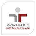 Logo "Zertifikat seit 2019 - autdit berufundfamilie"