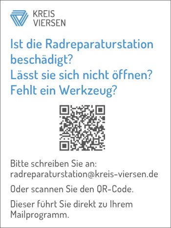 Schadensmeldung an einer Radreparaturstation