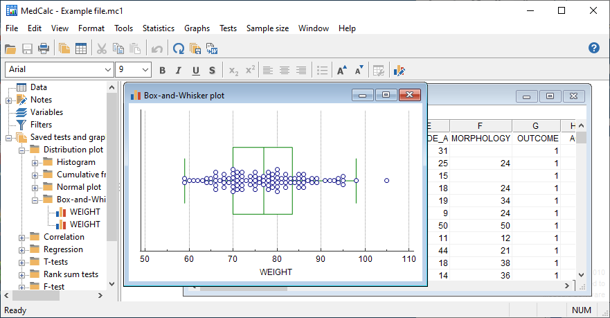 MedCalc screenshot