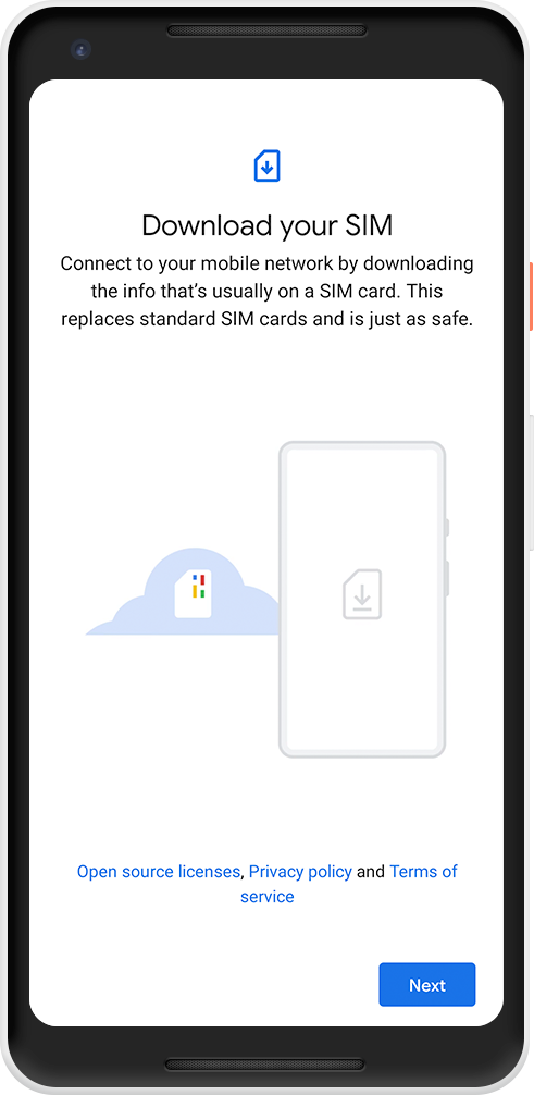 eSIM Activation Step Pixel