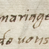 Image of an letter from Francis to his mother-in-law, the Queen Dowager, circa April 1558 (Crown Copyright, National Records of Scotland, SP13/80)