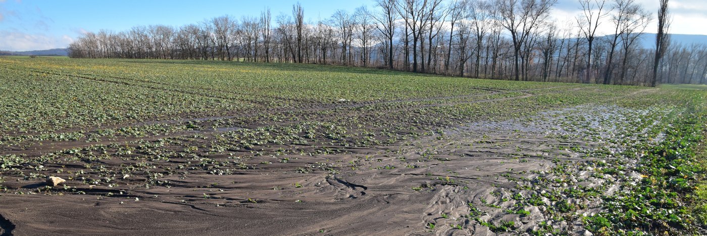 Erosion auf einem Acker