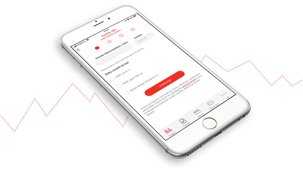 Naročanje energentov v mobilni aplikaciji Moj Petrol