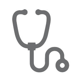 Red Cross stethoscope icon