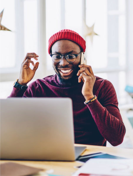 Man using laptop