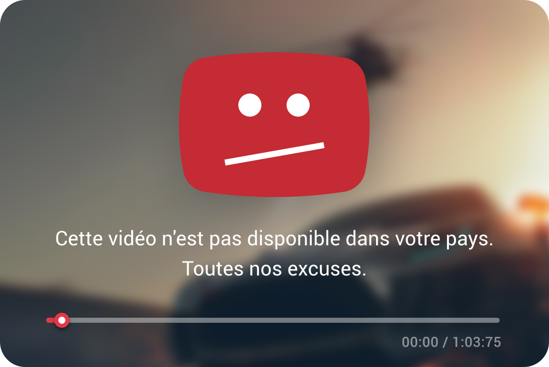 Bloqué par YouTube