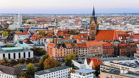 Marktkirche und Zentrum von Hannover, Deutschland