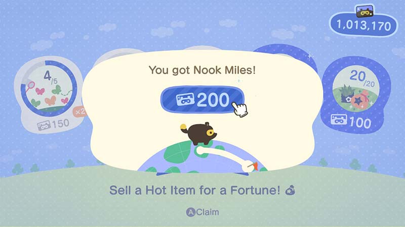 (Animal Crossing NH Claim Nook Miles Image)