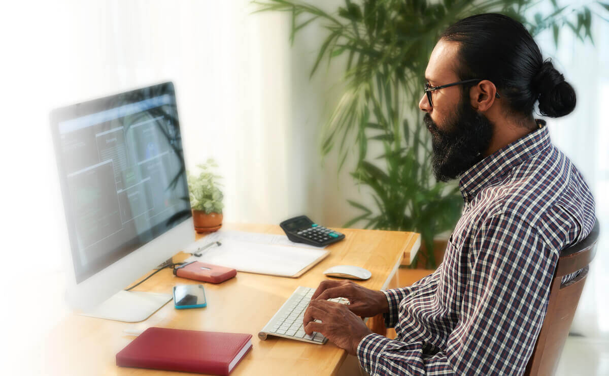 Man working from home