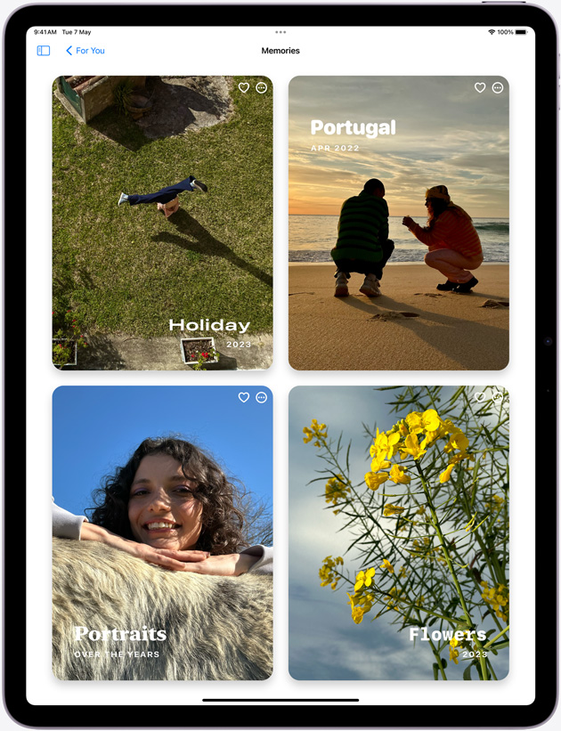 Photos app on iPad Air